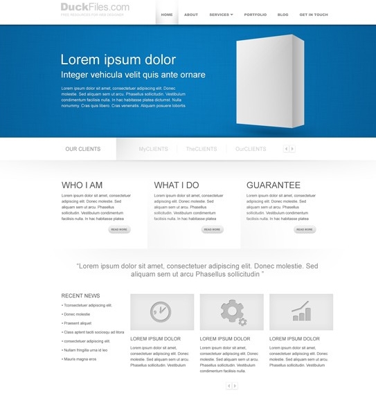 Website Template PSD Free Download