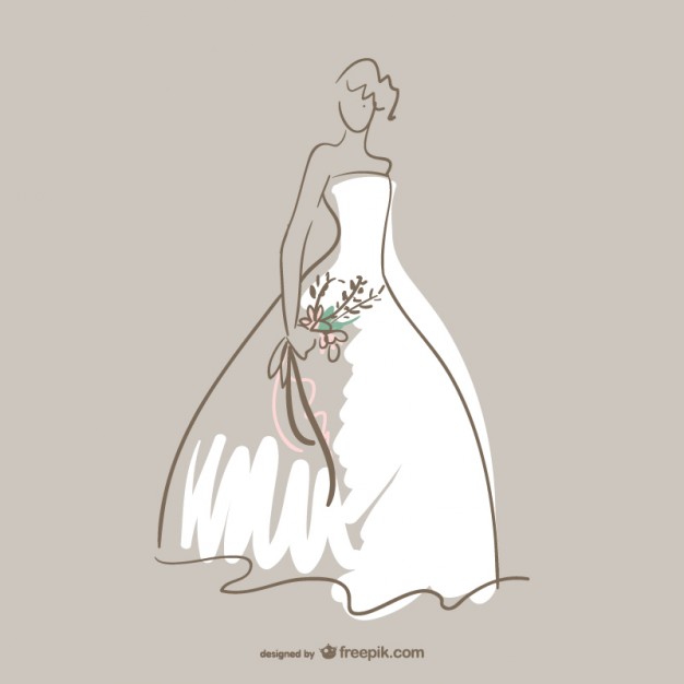 Wedding Dress Vector Art