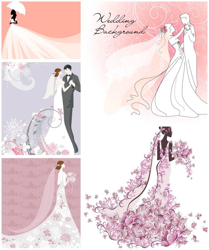 Wedding Vector Bride Illustrations