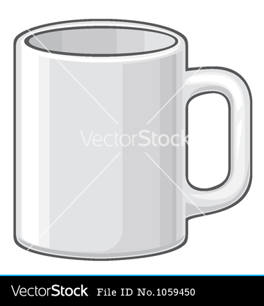 White Coffee Mug Cup Template