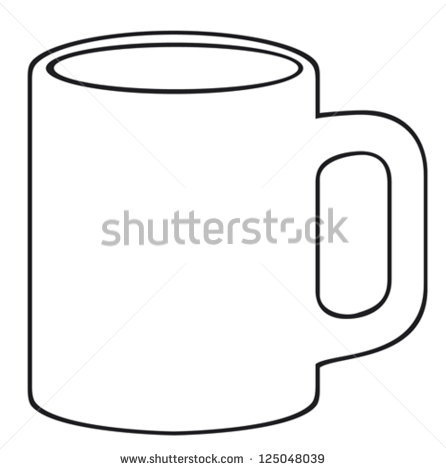 White Coffee Mug Cup Template