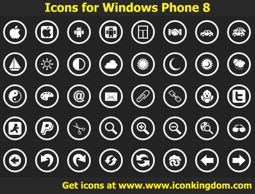 Windows Phone Application Bar Icons