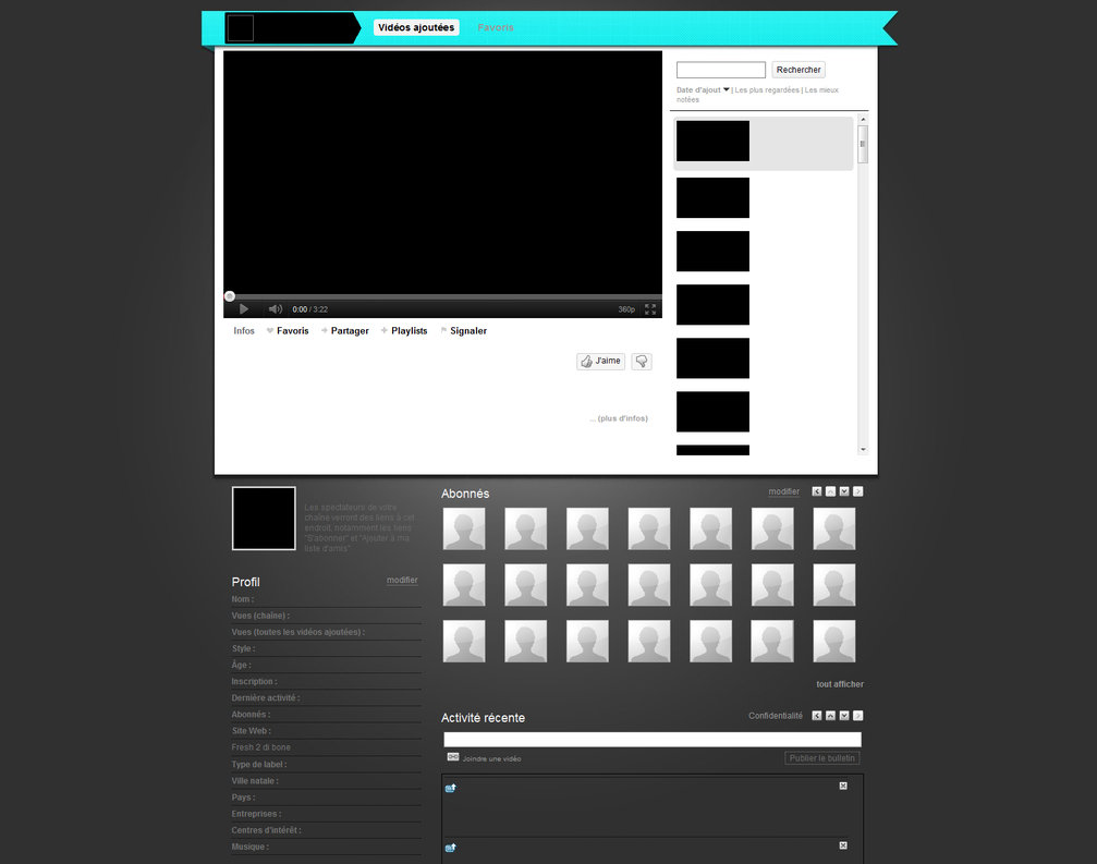 YouTube-Channel Template PSD