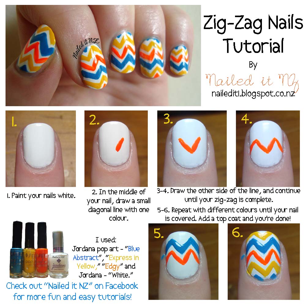 Zig Zag Nail Art Tutorial