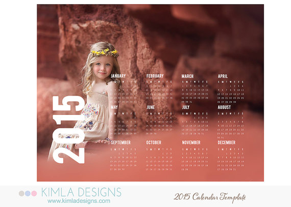 2015 Calendar Template PSD