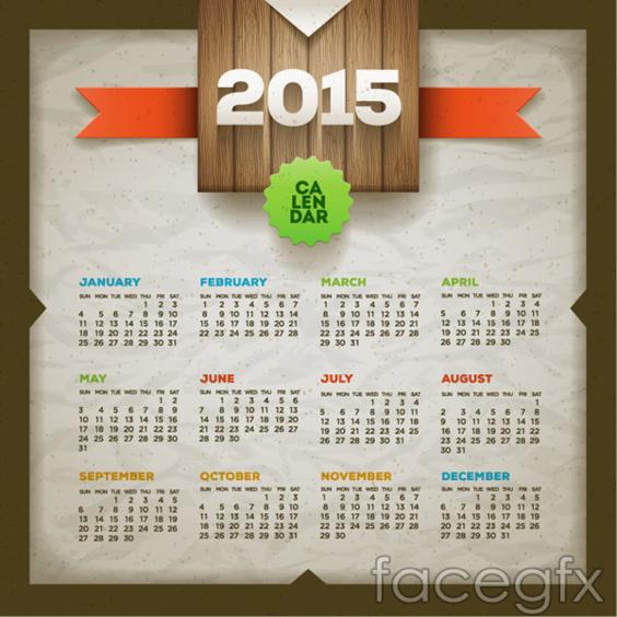 2015 Calendar Vector