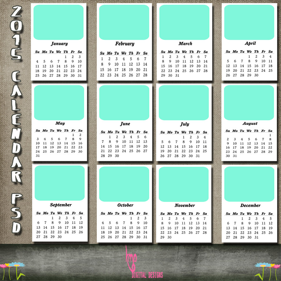 2015 Monthly Calendar Template