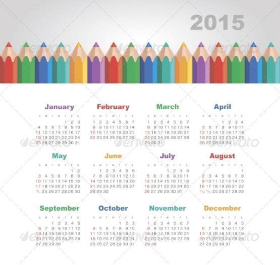 2015 Year Calendar PowerPoint Templates