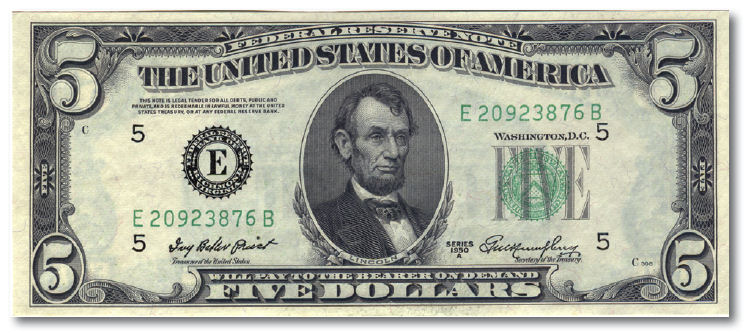 5 Dollar Bill