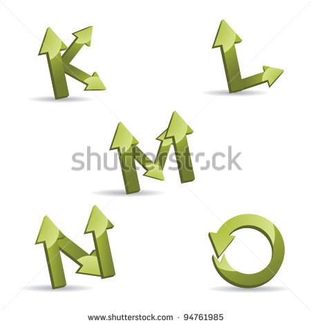Abstract Letter N Icons