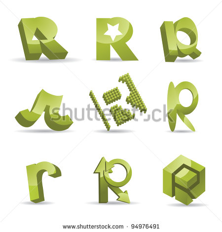 Abstract Letter R