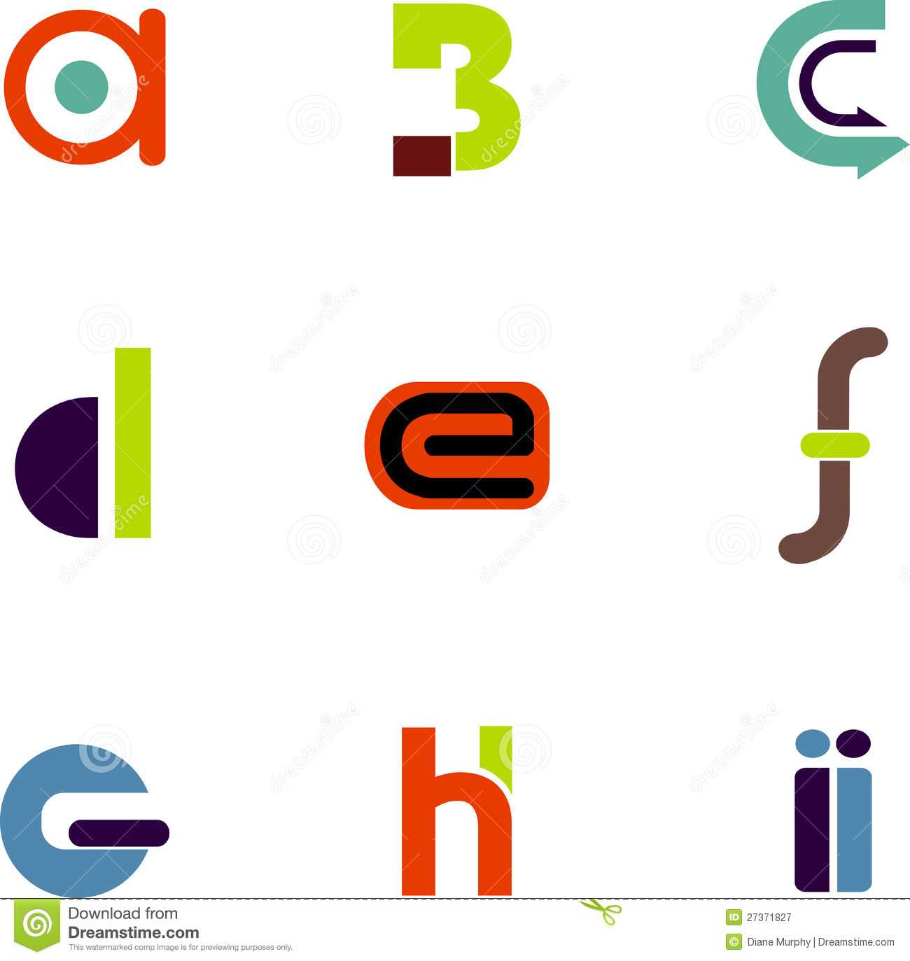 Abstract Letters Alphabet