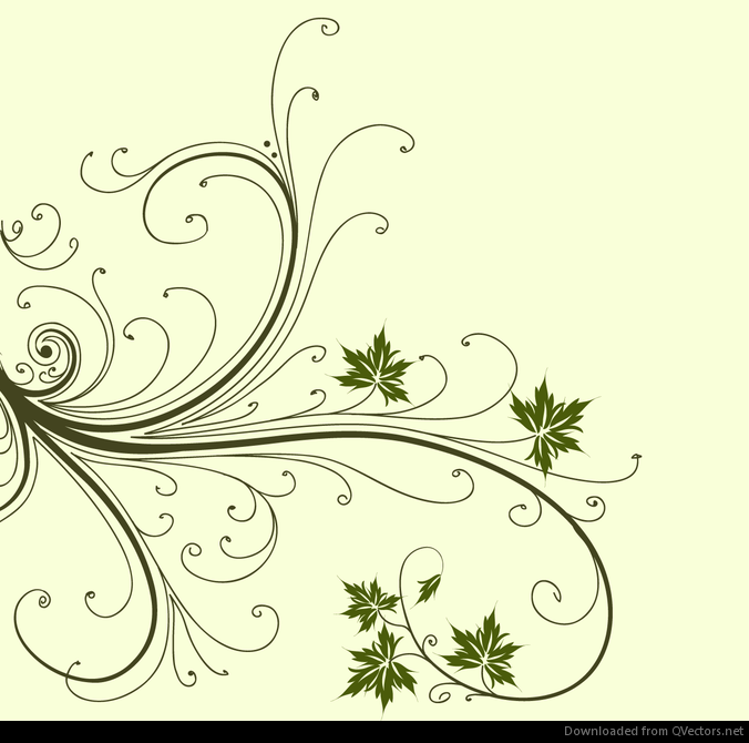 Abstract Swirl Floral Vector