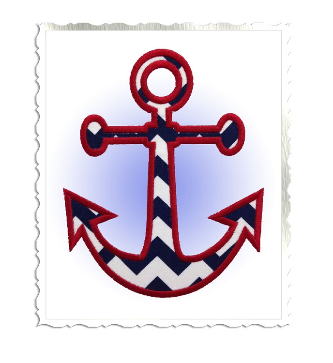 Anchor Applique Embroidery Design