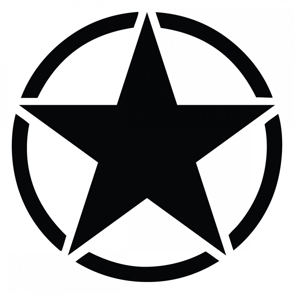 Army Jeep Star Decal Army Jeep Star Decal