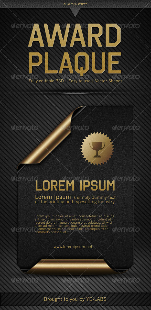 Award Plaque Template