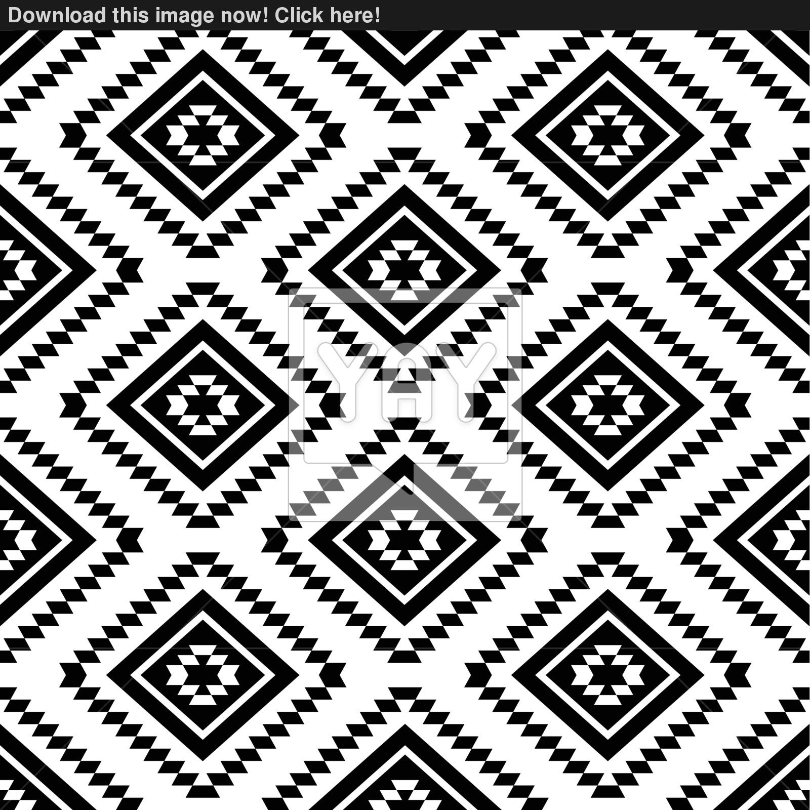 Aztec Tribal Pattern Black and White