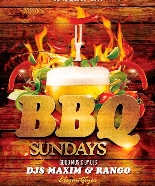 BBQ Party Flyer Template Free