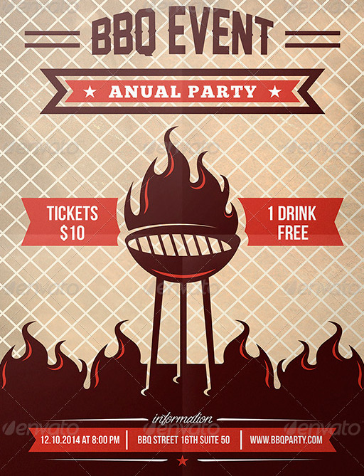 BBQ Party Flyer Template