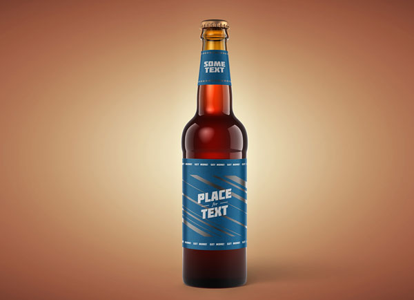 Beer Bottle Mockup PSD