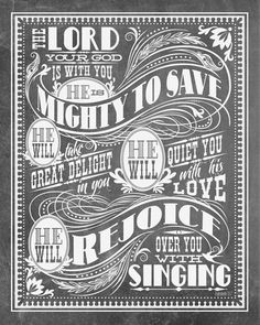 Bible Verse Printables Zephaniah 3 17