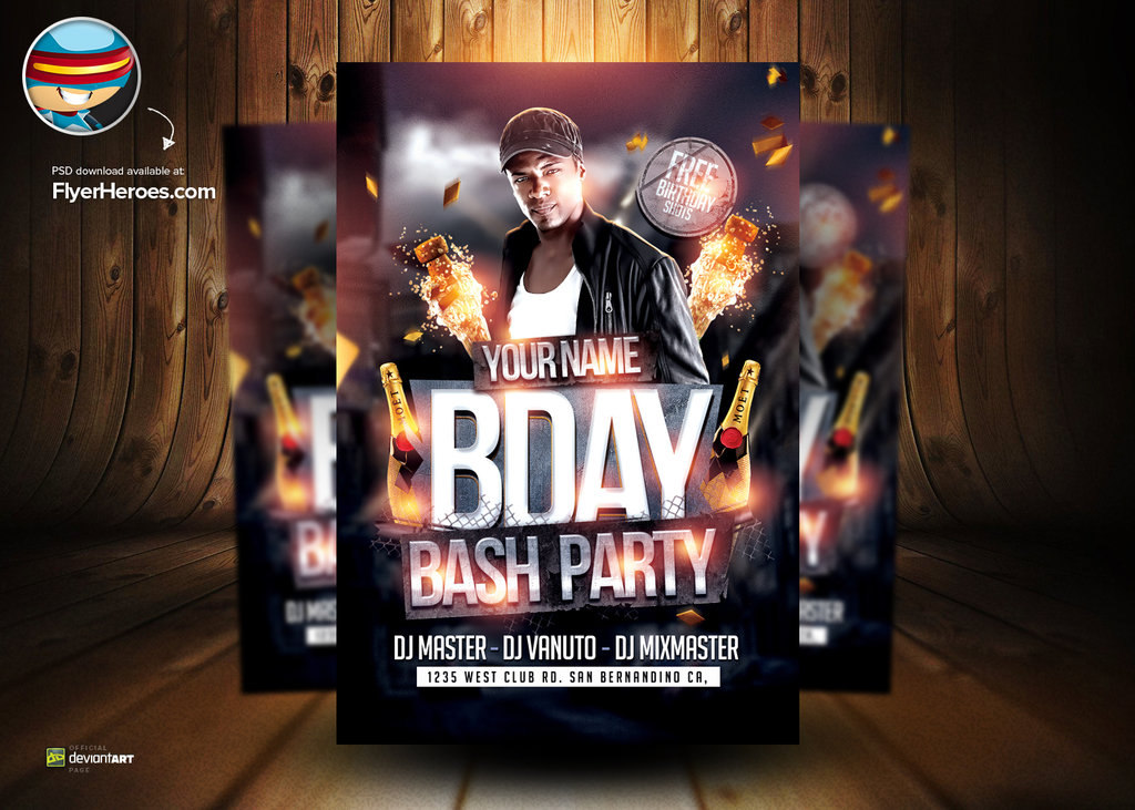 Birthday Bash Flyer Templates Free