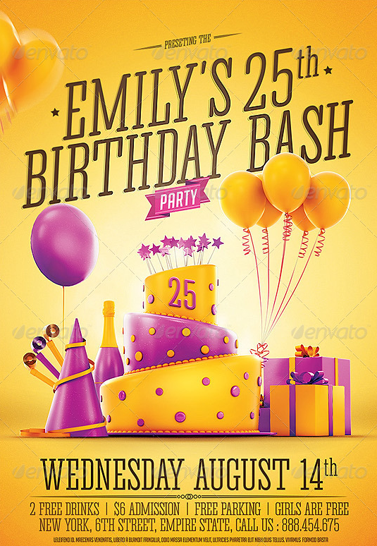 Birthday Party Flyer Templates Birthday Party Flyer Templates