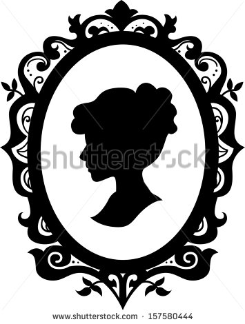 Black and White Cameo Silhouette