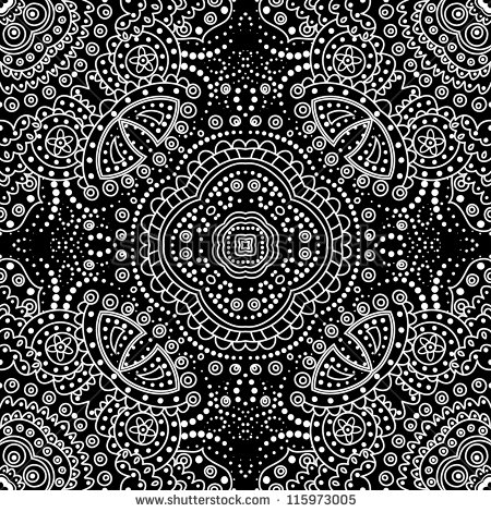 Black and White Floral Pattern Wallpaper