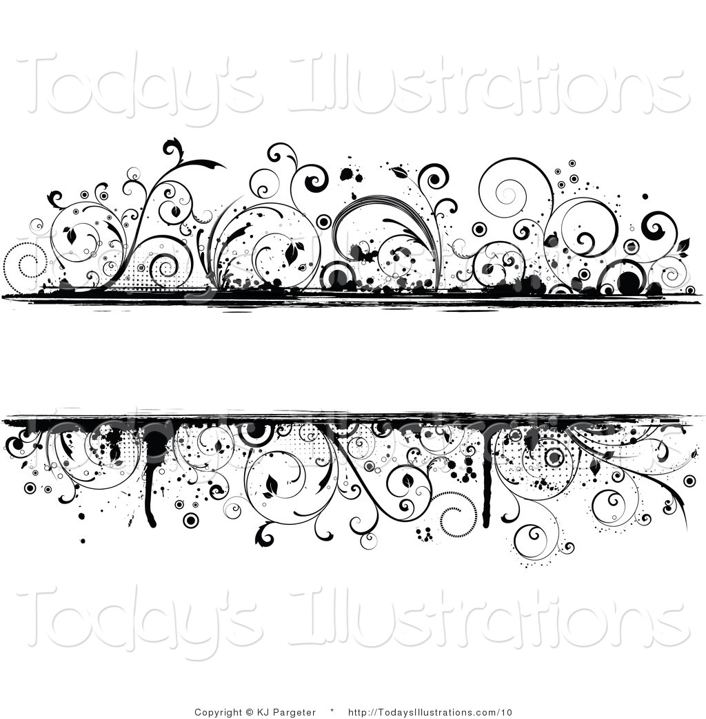 Black and White Vine Clip Art Free