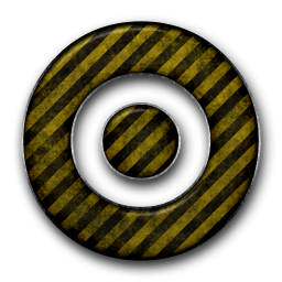 Black and Yellow Circle Icon