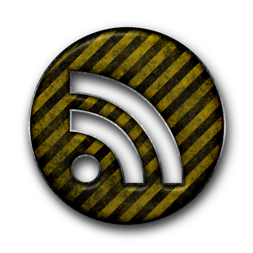 Black Circle Logo with Yellow Stripes
