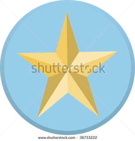 Blue and Gold Military Star