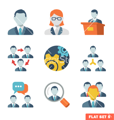 Business Icons Vector Flat