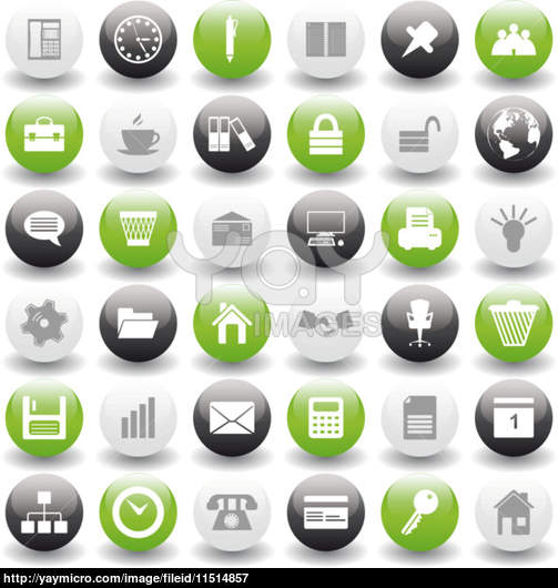 Business Office Icon Set Free