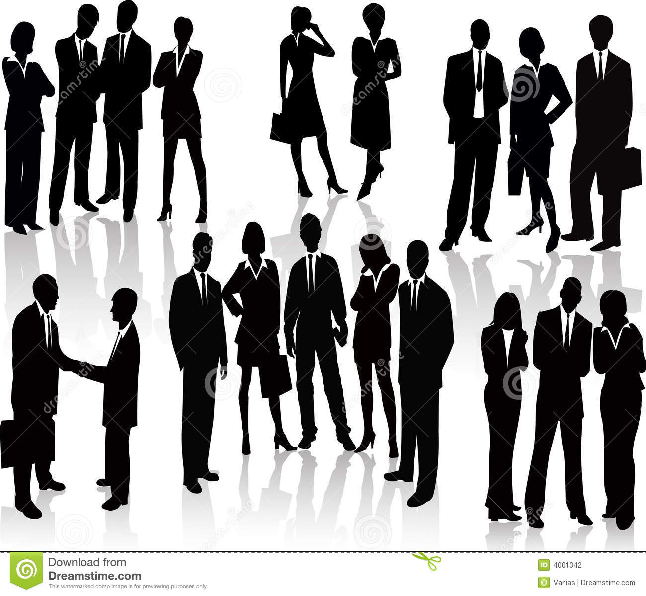 Business People Silhouette Vector