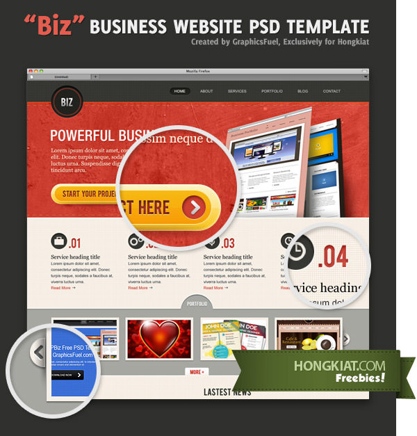 Business Web Template PSD