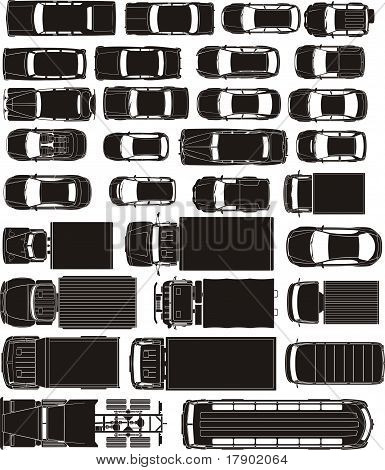 Car Silhouette Top View Car Silhouette Top View