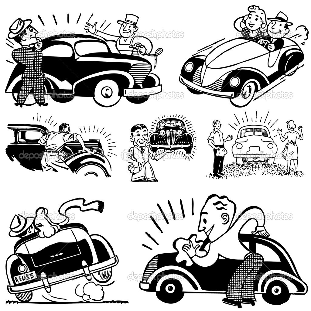 Car Wash Clip Art Black and White