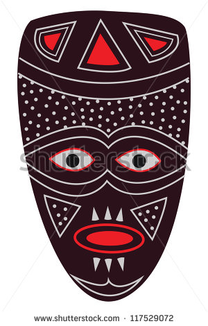 Cartoon African Masks