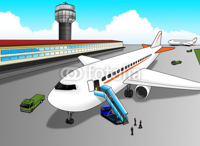 Cartoon Airport Building