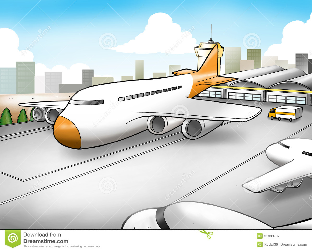 Cartoon Airport Clip Art Images