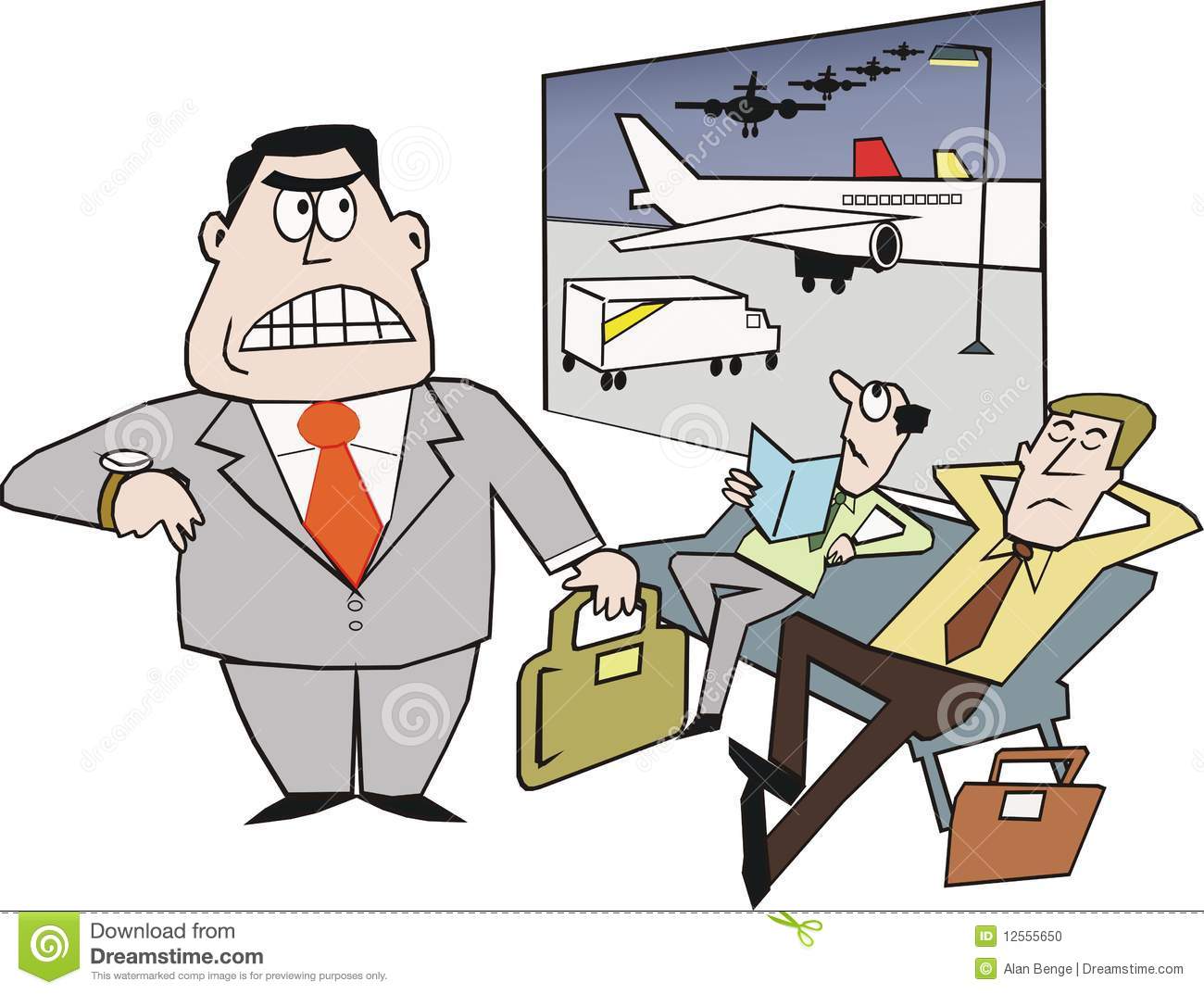 Cartoon Airport Delays Cartoon Airport Delays
