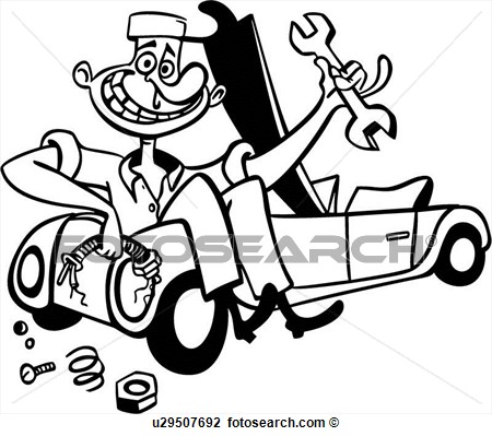 Cartoon Auto Mechanic Clip Art