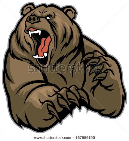 Cartoon Grizzly Bear Mascot