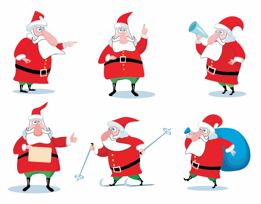 17 Santa Vector Art Images