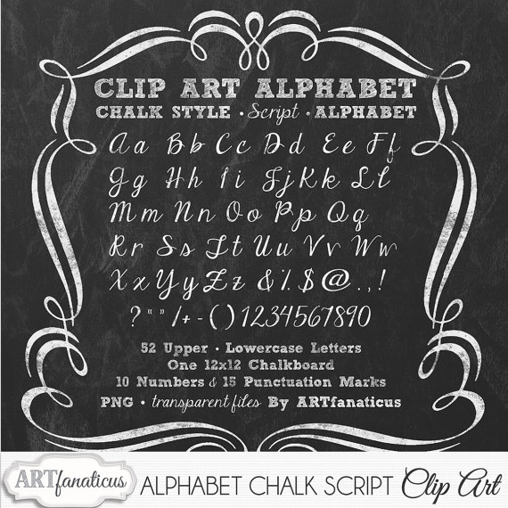 9 Cursive Chalkboard Font Alphabet Images