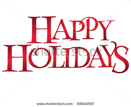 Classic Happy Holidays Clip Art