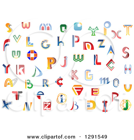 Colorful Alphabet Clip Art Letters