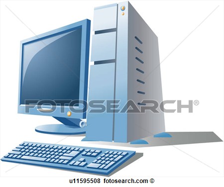 Computer Monitor Keyboard Clip Art